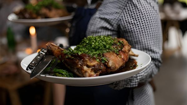 Barbecued Lamb Shoulder